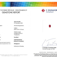 3.10 Ct. Padparadscha Sapphire from Madagascar Scan Report