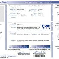 10.64 Ct. Blue Sapphire from Madagascar Scan Report