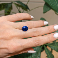 5.13 Ct. Blue Sapphire from Ceylon (Sri Lanka) Life Style