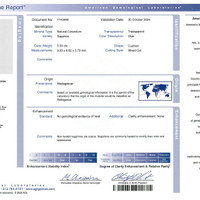 5.03 Ct. Blue Sapphire from Madagascar Scan Report