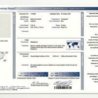 5.03 Ct. Blue Sapphire from Madagascar Scan Report
