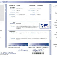 5.34 Ct. Blue Sapphire from Madagascar Scan Report