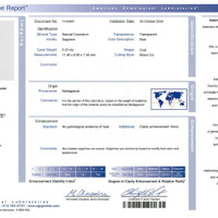 6.23 Ct. Blue Sapphire from Madagascar Scan Report