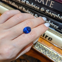 6.23 Ct. Blue Sapphire from Madagascar Life Style
