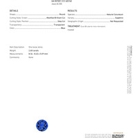 2.60 Ct. Blue Sapphire from Ceylon (Sri Lanka) Scan Report