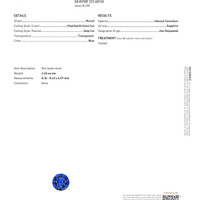 2.60 Ct. Blue Sapphire from Ceylon (Sri Lanka) Scan Report