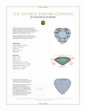 1.36 Ct. Blue Sapphire from Ceylon (Sri Lanka) 3 D Scan Report