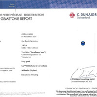 3.07 Ct. Blue Sapphire from Ceylon (Sri Lanka) Scan Report