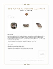 4.00 Ct. Yellowish Brown Sapphire from Ceylon (Sri Lanka) Appraisal