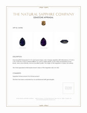 3.10 Ct. Color Change Sapphire from Ceylon (Sri Lanka) Appraisal