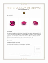 3.05 Ct. Purplish Pink Sapphire from Ceylon (Sri Lanka) Appraisal