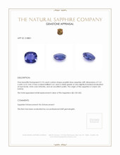 2.10 Ct. Purplish Blue Sapphire from Ceylon (Sri Lanka) Appraisal