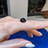 5.72 Ct. Blue Cabochon Sapphire from Ceylon (Sri Lanka) Life Style