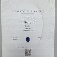 4.06 Ct. Blue Sapphire from Ceylon (Sri Lanka) Scan Report