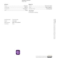 2.62 Ct. Purple Sapphire from Ceylon (Sri Lanka) Scan Report