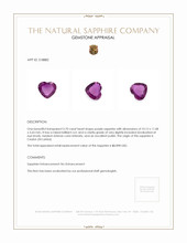 3.70 Ct. Purple Sapphire from Ceylon (Sri Lanka) Appraisal