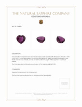 4.01 Ct. Purple Sapphire from Ceylon (Sri Lanka) Appraisal