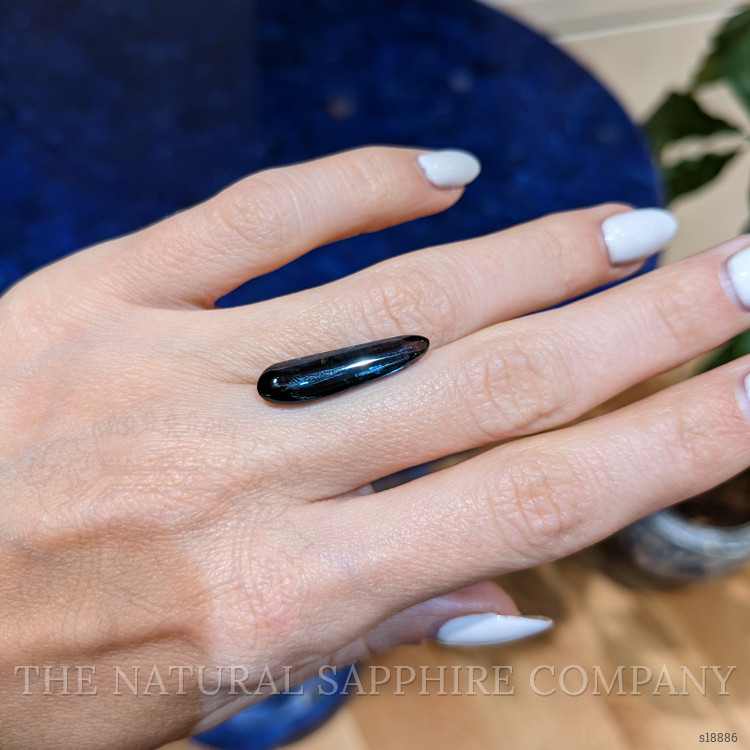 7.79 Ct. Greenish Blue Cabochon Sapphire from Ceylon (Sri Lanka)