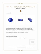 1.78 Ct. Blue Sapphire from Ceylon (Sri Lanka) Appraisal