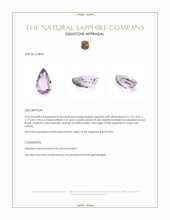 0.56 Ct. Purple Sapphire from Ceylon (Sri Lanka) Appraisal