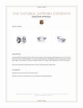 0.50 Ct. Violet Sapphire from Ceylon (Sri Lanka) Appraisal