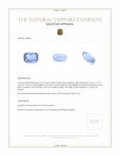 0.74 Ct. Sapphire from Ceylon (Sri Lanka) Appraisal