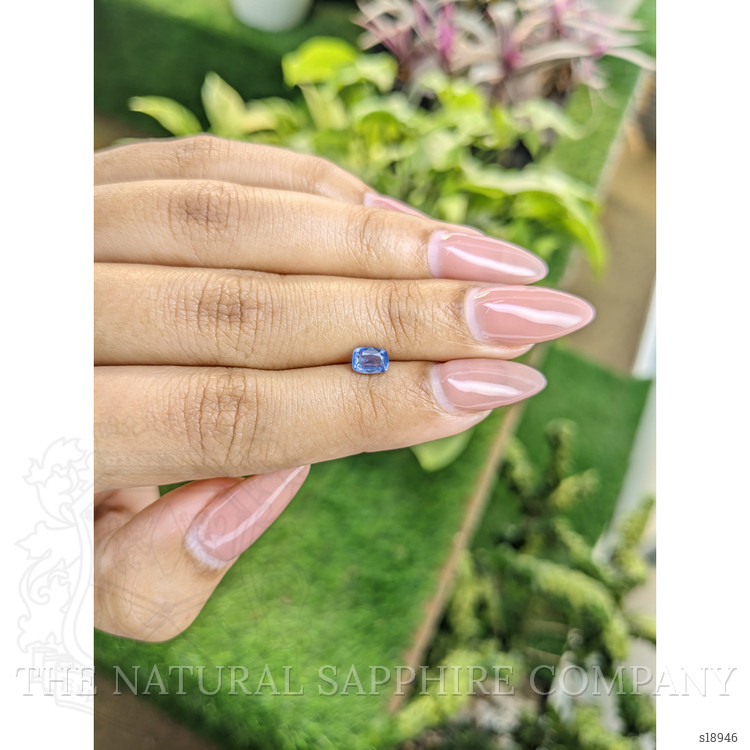 0.74 Ct. Blue Sapphire from Ceylon (Sri Lanka)