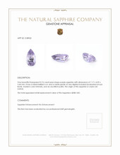 0.76 Ct. Purple Sapphire from Ceylon (Sri Lanka) Appraisal