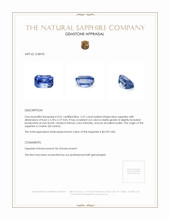 2.67 Ct. Blue Sapphire from Ceylon (Sri Lanka) Appraisal