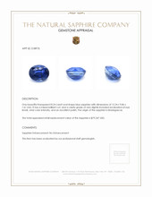 8.24 Ct. Blue Sapphire from Madagascar Appraisal