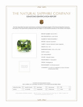 0.81 Ct. Yellowish Green Sapphire from Madagascar Scan Report