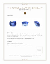 2.48 Ct. Blue Sapphire from Ceylon (Sri Lanka) Appraisal