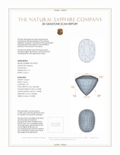 2.12 Ct. Blue Sapphire from Ceylon (Sri Lanka) 3 D Scan Report