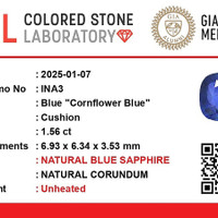 1.56 Ct. Blue Sapphire from Ceylon (Sri Lanka) Scan Report