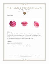 3.13 Ct. Pink Sapphire from Tanzania Appraisal