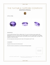 2.32 Ct. Purple Sapphire from Ceylon (Sri Lanka) Appraisal