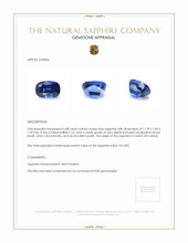 6.08 Ct. Blue Sapphire from Ceylon (Sri Lanka) Appraisal