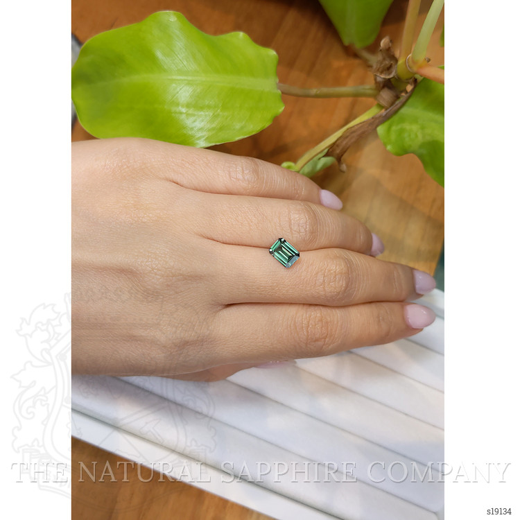 1.58 Ct. Bluish Green Sapphire from Ceylon (Sri Lanka)