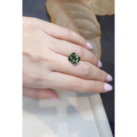 6.03 Ct. Green Sapphire from Madagascar Life Style