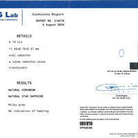 6.18 Ct. Sapphire from Ceylon (Sri Lanka) Scan Report