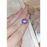 12.08 Ct. Blue Star Sapphire from Ceylon (Sri Lanka) Life Style