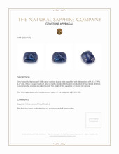 5.08 Ct. Blue Cabochon Sapphire from Ceylon (Sri Lanka) Appraisal