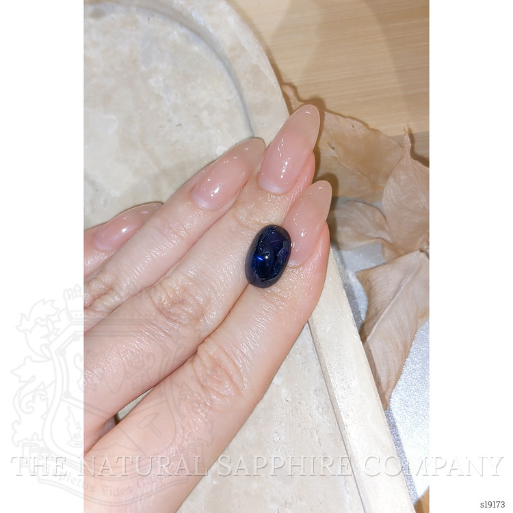 9.12 Ct. Blue Cabochon Sapphire from Ceylon (Sri Lanka)