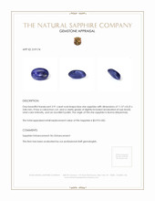 3.91 Ct. Blue Star Sapphire from Burma (Myanmar) Appraisal
