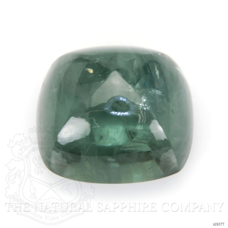 15.22 Ct. Bluish Green Cabochon Sapphire from Madagascar