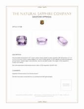 2.07 Ct. Pinkish Purple Sapphire from Ceylon (Sri Lanka) Appraisal