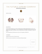 1.65 Ct. Peach Sapphire from Ceylon (Sri Lanka) Appraisal