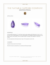 1.72 Ct. Purple Sapphire from Ceylon (Sri Lanka) Appraisal