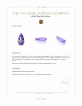 1.72 Ct. Purple Sapphire from Ceylon (Sri Lanka) Appraisal