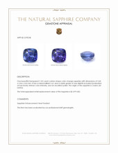 1.02 Ct. Color Change Sapphire from Ceylon (Sri Lanka) Appraisal